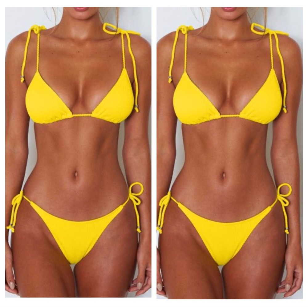 Yellow sting bikini